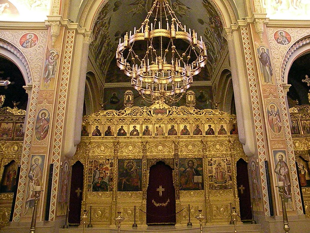Beirut 30 St Georges Greek Orthodox Cathedral Main Altar Close Up 